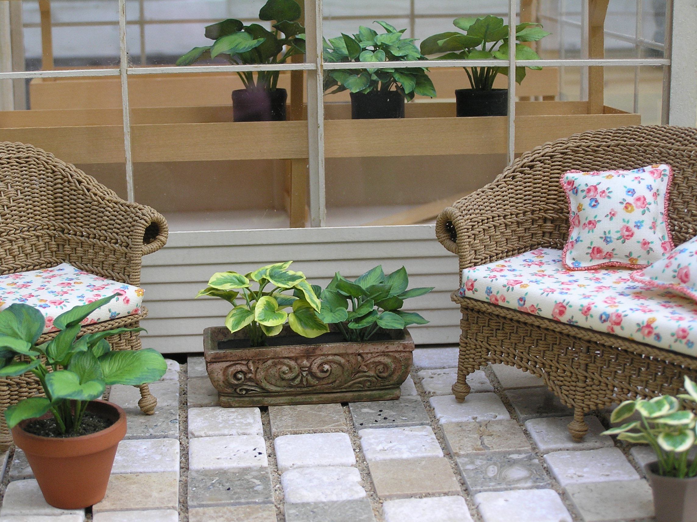 Hosta and wicker